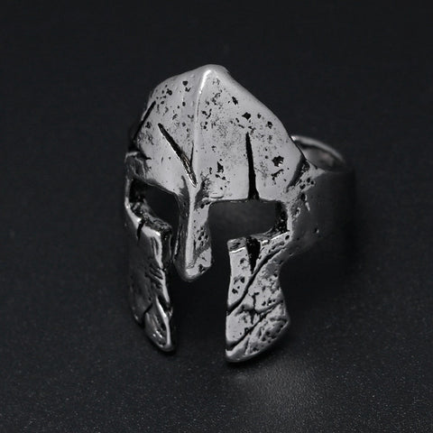 Spartan Hero Helmet Mask Ring