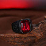 Red Zircon Stone Ring