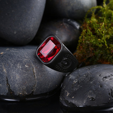 Red Zircon Stone Ring