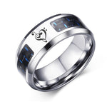 Stainless Steel Black & Blue Ring