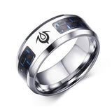 Stainless Steel Black & Blue Ring