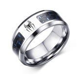 Stainless Steel Black & Blue Ring