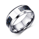 Stainless Steel Black & Blue Ring
