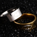 Black Superhero Batman Symbol Titanium Rings