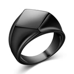 Jiayiqi 2019 New Men Rings Retro Geometric Style Punk Rings Male Jewelry Unisex Silver Black Gold Ring