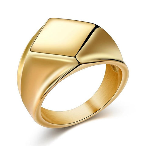 Jiayiqi 2019 New Men Rings Retro Geometric Style Punk Rings Male Jewelry Unisex Silver Black Gold Ring