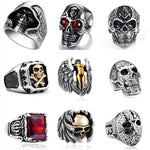 Gothic Punk Men Stainless Steel Ring