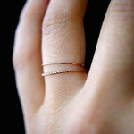 2Pcs/Set Gold Thin Ring