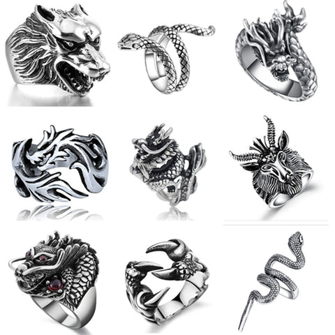 Gothic Punk Stainless Steel Ring