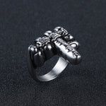 Punk Rock Gothic Stainless Steel Knuckle Ring Men